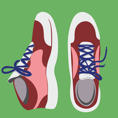 sneakers in flat style. sneakers for sports in vector.