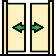 Signal gate icon. Outline Signal gate vector icon for web design isolated on white background color flat