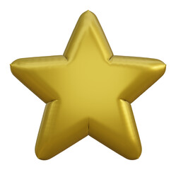 Ornate star with inflated gold balloon effect graphic element