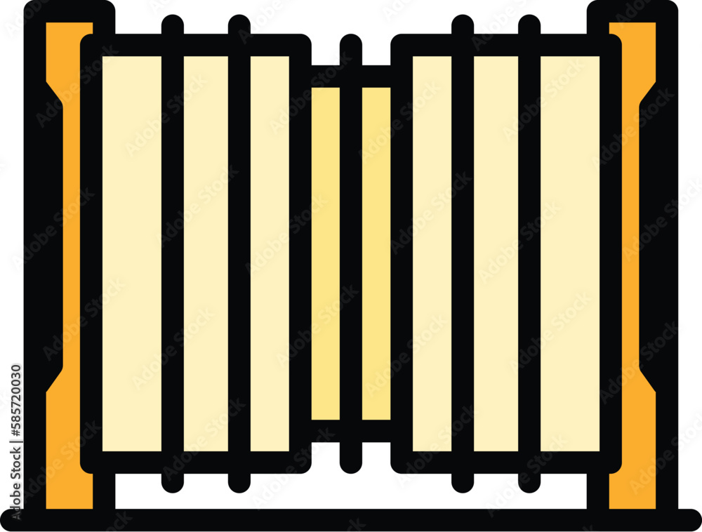 Poster access automatic gate icon. outline access automatic gate vector icon for web design isolated on whi