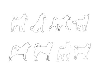 dog silhouette set vector design and illustration. dog silhouette set vector art, icons, and vector outline.