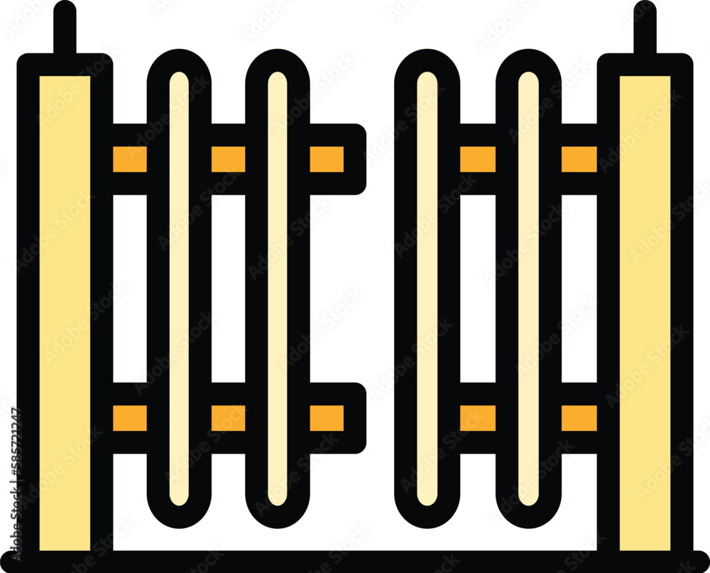 Poster internet control gate icon. outline internet control gate vector icon for web design isolated on whi