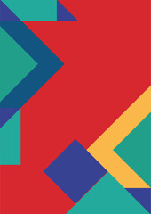 Vector colorful geometric background poster template