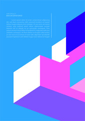 Background poster template with geometric shapes vector