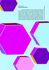 Vector poster background design template with abstract geometric