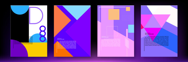 Vector colorful geometric background poster template
