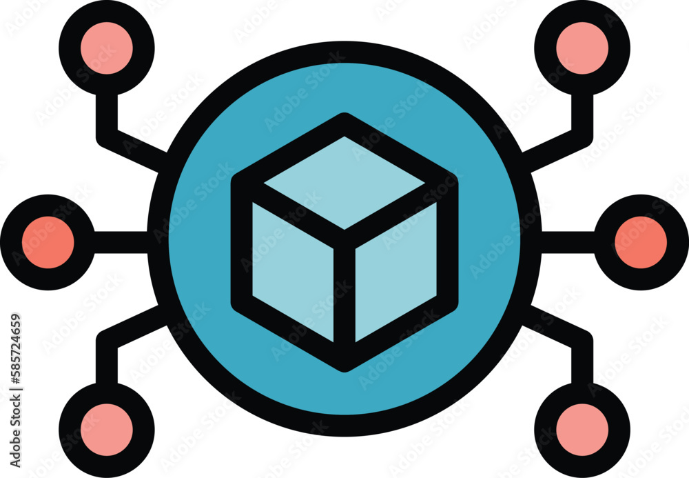 Poster big data center icon. outline big data center vector icon for web design isolated on white backgroun