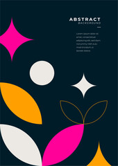 Vector flat design abstract geometric poster background