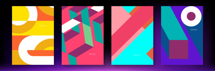 Vector colorful poster background abstract template