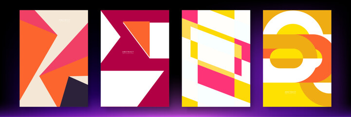 Vector colorful poster background abstract template