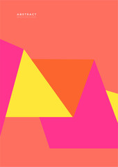 Background poster template with geometric shapes vector