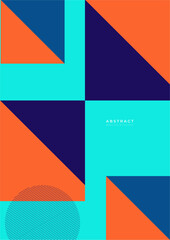 Vector colorful geometric background poster template