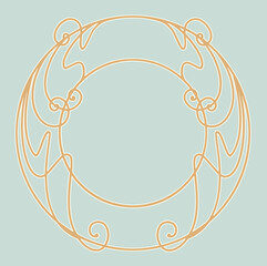 round art nouveau pattern