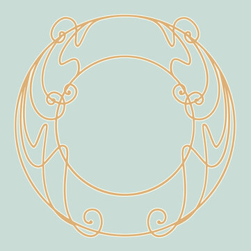round art nouveau pattern