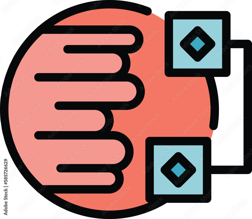 Poster blockchain transaction icon. outline blockchain transaction vector icon for web design isolated on w