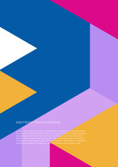 vector flat design abstract shapes poster template