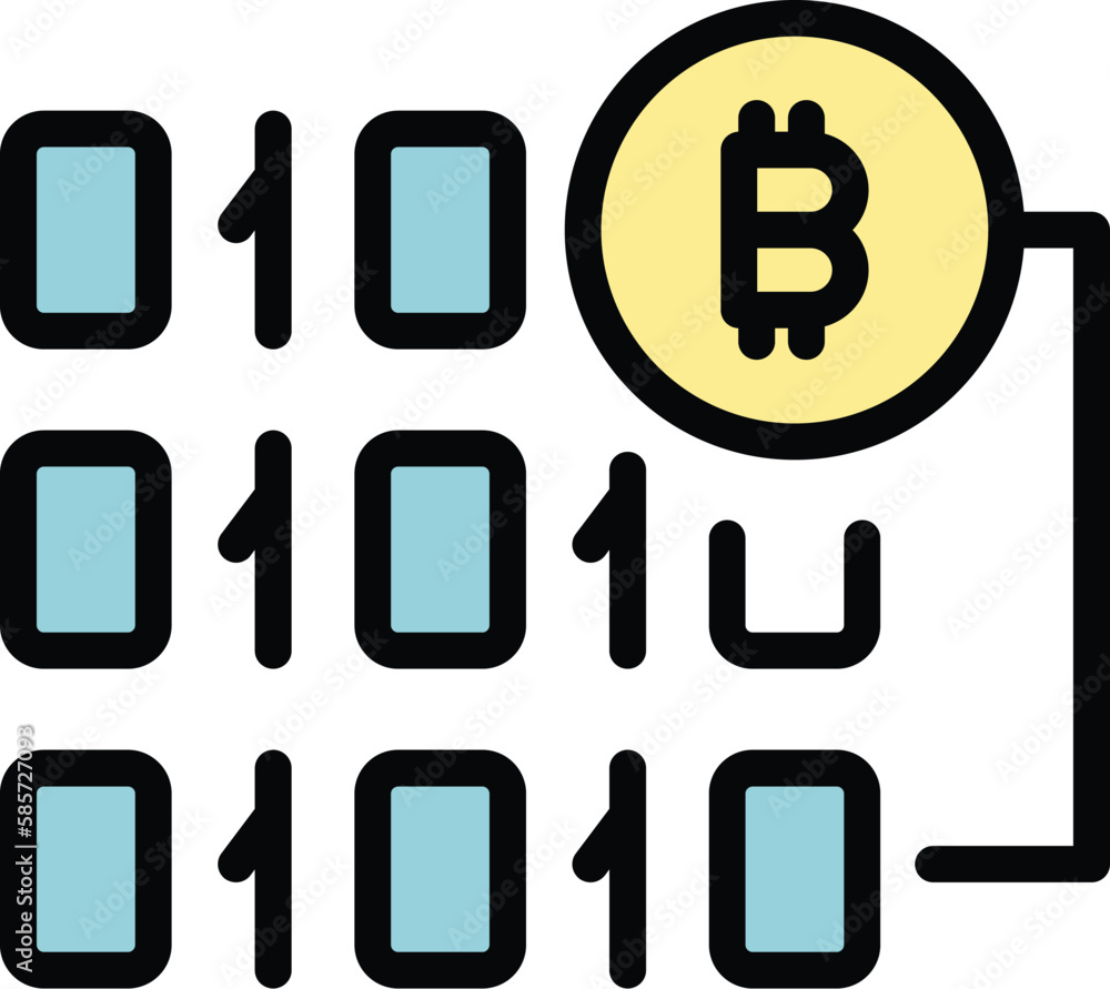 Poster blockchain currency icon. outline blockchain currency vector icon for web design isolated on white b