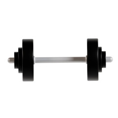 dumbbell on white background