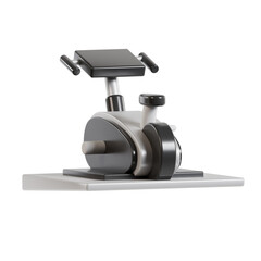 spin bike 3d icon, gym equipment on isolated white background