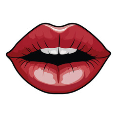 Lipstick Flat Icon Isolated On White Background
