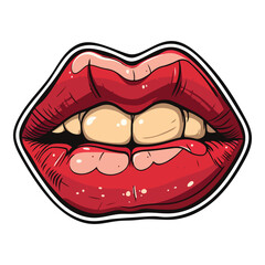 Lipstick Flat Icon Isolated On White Background