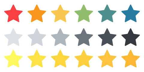 Product rating or customer review with black stars and half star flat
