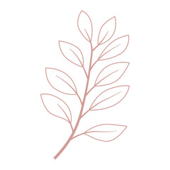 Aesthetic Leaves Outline