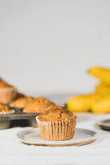 Banana walnut muffins