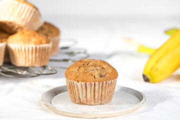 Banana walnut muffins