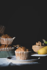 Banana walnut muffins