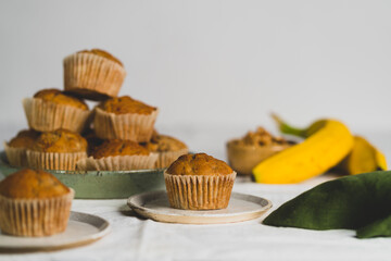 Banana walnut muffins