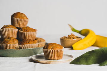 Banana walnut muffins