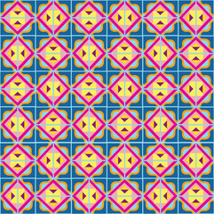 Seamless pattern illustration in traditional style - like Portuguese tiles.