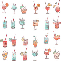 Cocktail Ilustration, Coctails, Drinks
