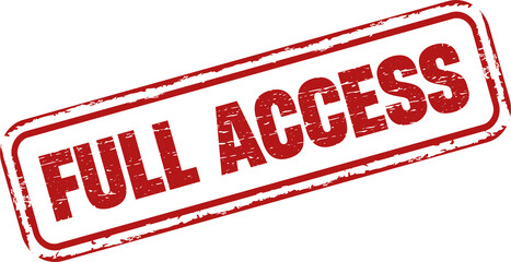 Full access red square grunge stamp © muh