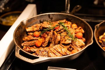 Grill, meat, barbeque, BBQ, dinner.