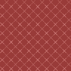 simple hand drawn crosses. maroon repetitive background. vector seamless pattern. retro stylish texture. geometric fabric swatch. wrapping paper. continuous design template for linen, home decor