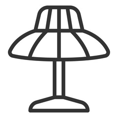 Lampshade, table lamp - icon, illustration on white background, outline style