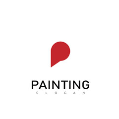 Brush and paint  color with minimalist design style. Creative concept of paint design