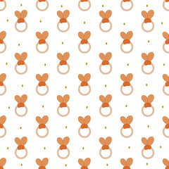 Cute baby seamless pattern for nursery arrangement. Vector illustration.