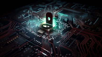 circuit board with binary code