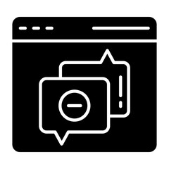 Remove Chat Glyph Icon