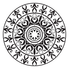 ethnic mandala decoration pattern, Mandalas for coloring book. Decorative round ornaments. Vintage decorative elements. Oriental pattern, vector illustration. mandala for Henna, Mehndi, tattoo, decora