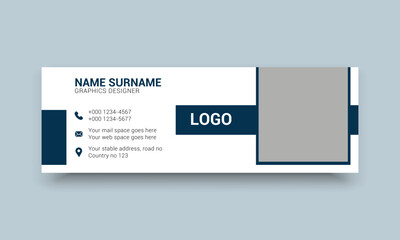 Email signature personal and social web banner template