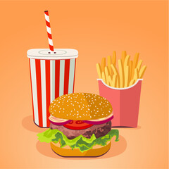 fast food vector illustration