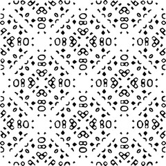 Grunge background with abstract shapes. Black and white texture. Seamless monochrome repeating pattern for web page, textures, card, poster, fabric, textile.