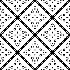 Background with abstract shapes. Black and white texture. Seamless monochrome repeating pattern for web page, textures, card, poster, fabric, textile.