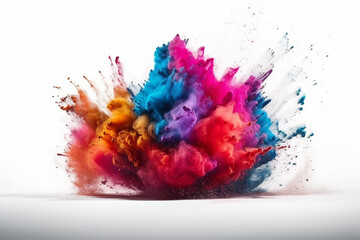 Fototapeta na wymiar Colorful Dust Splash Rainbow Blast: A Burst of Creativity and Color. Ai generated
