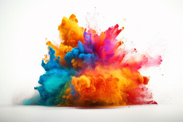 Colorful Dust Splash Rainbow Blast: A Burst of Creativity and Color. Ai generated