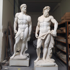 Obraz premium two marble statues